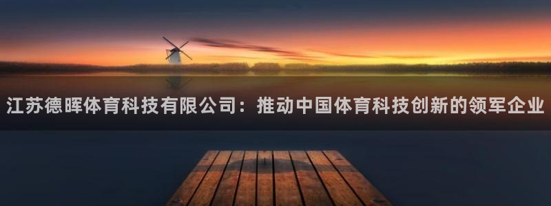 江苏德晖体育科技有限公司：推动中国体育科技创新的领军企业